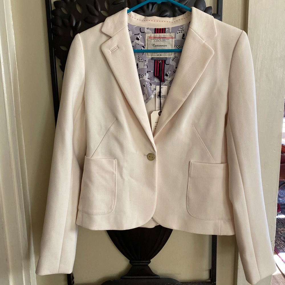 NWT! Anthropologie Cartonnier Off White Blazer